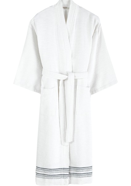 Rin Pamuklu Beyaz Unisex Bornoz