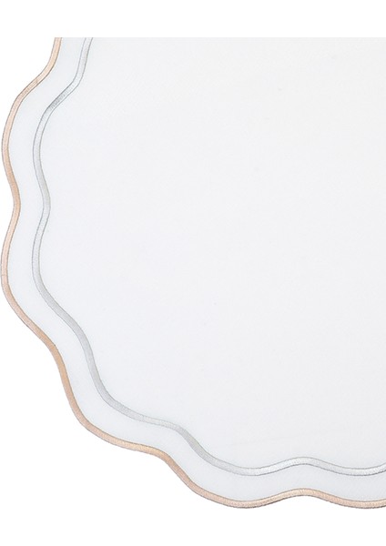 London 2’li Altın Gri Işlemeli Amerikan Servis 42X42 cm fiyatları