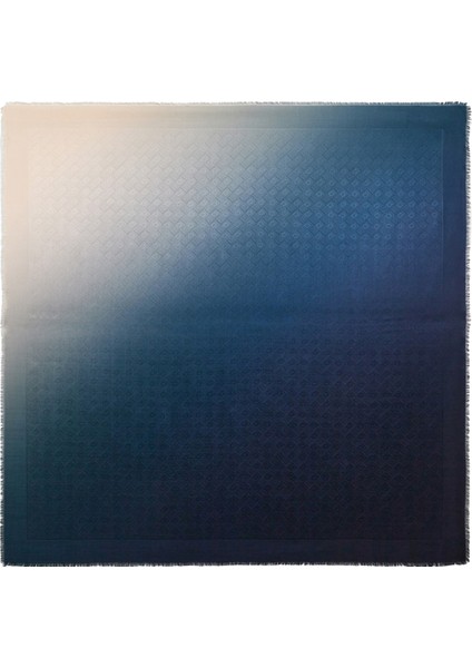 Mavi Monogram Kadın Ipek Şal