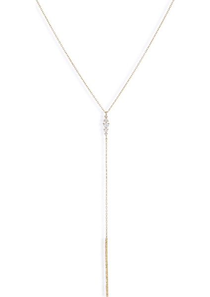 Marsilya Necklace Pırlanta Taşlı 14 Ayar Altın Kadın Kolye