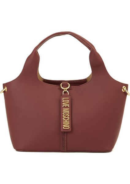 Bordo Logo Detaylı Kadın Çapraz Çanta