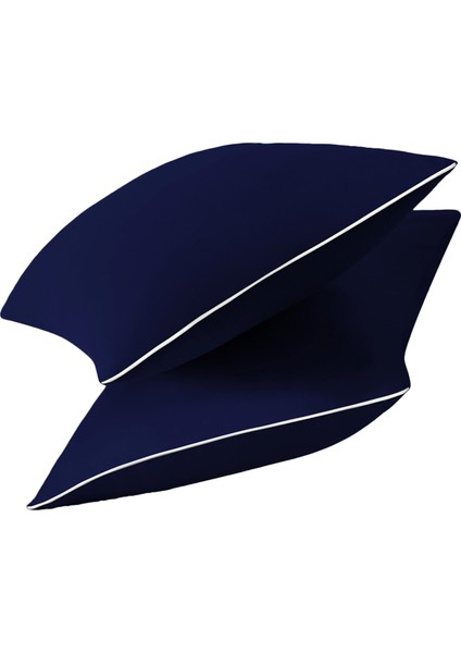 Lacivert Kırmızı Pamuk Saten Çift Kişilik Nevresim Takımı 200X220 cm indirimleri