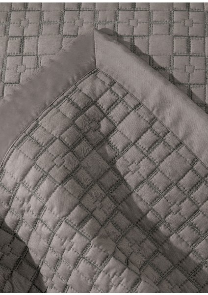 Kungling Organik Pamuk & Nakışlı Antrasit Çift Kişilik Yatak Örtüsü fırsatları