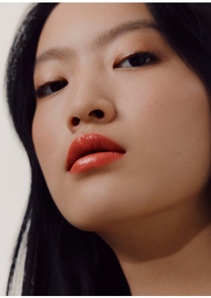 Rouge Hermès Natural Shiny Lipstick 28 Orange Flas