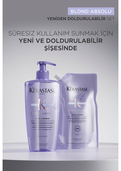 Blond Absolu Bain Lumiere Parlaklık Veren Refill Şampuan 500 ml indirimleri
