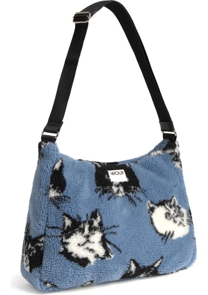 Luna Mavi Siyah Kadın Peluş Çanta fiyatları