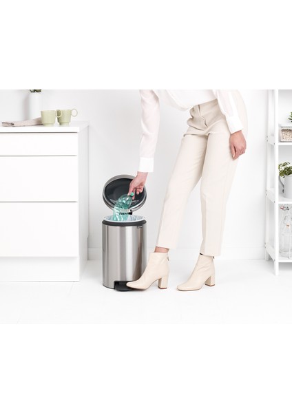 Newicon Fpp Matt Çelik Pedallı Mutfak Çöp Kovası 12 Lt fırsatları