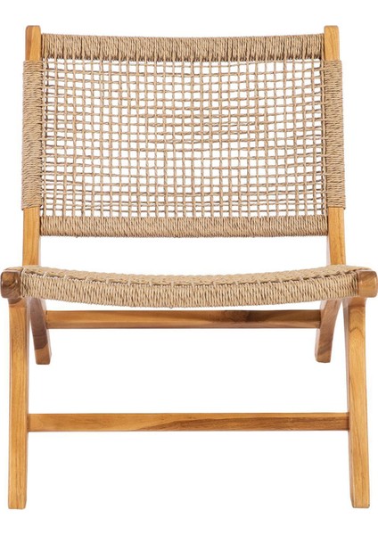 Catania London Natural Tik Ağacı Bahçe Berjer