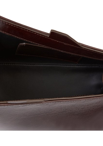 8.30 Pm Koyu Kahverengi Kadın Deri El Portföyü indirimleri