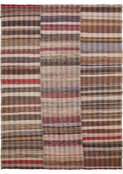 Anadol Colorblocked Yün Tezgah Kilim