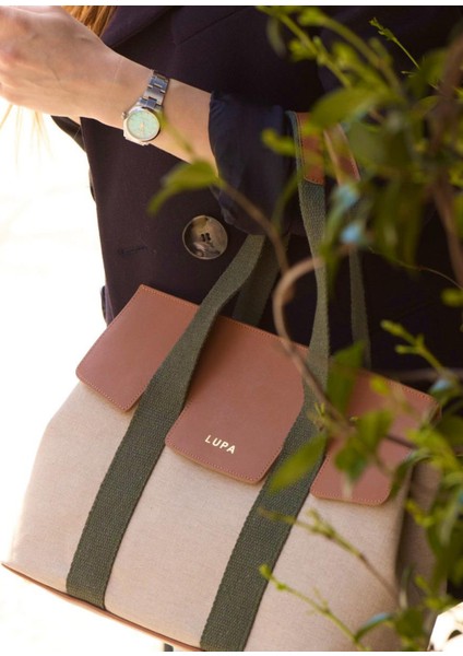 Sienna Krem Kahve Kanvas Kadın Omuz Çantası fiyatları