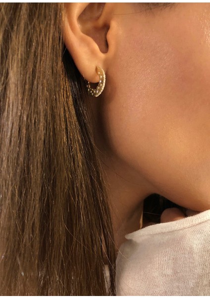 Glimmer Pırlanta Taşlı 14 Ayar Altın Kadın Küpe fiyatları