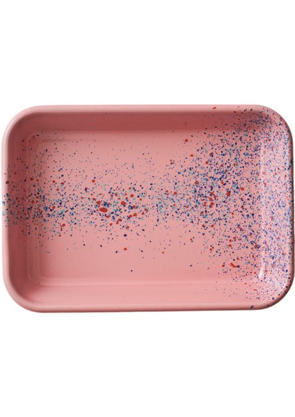 Flow Fest Pembe Emaye Servis Tabağı 26 cm fiyatları