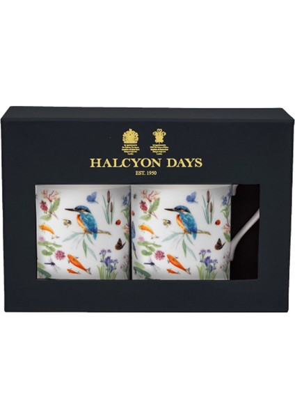 Kingfisher Scatter White Non Gild Bone China 2'li Kupa Seti fiyatları