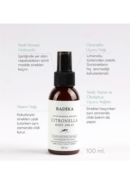 Citronella Doğal Vücut Spreyi 100 ml modelleri