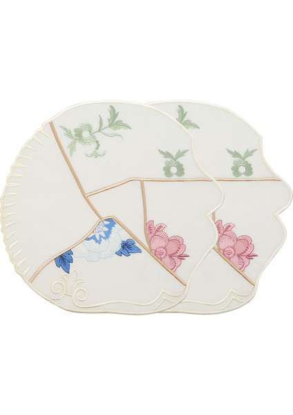 Seletti Keten Bej 2'li Desenli Amerikan Servisi modelleri