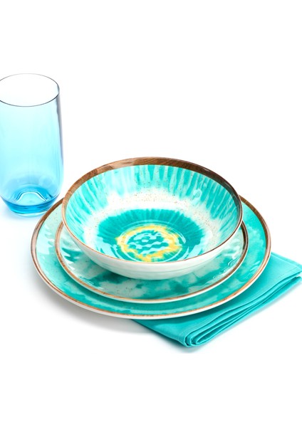 Boho Dream 12 Parça 4 Kişilik Melamin Tabak Seti fırsatları