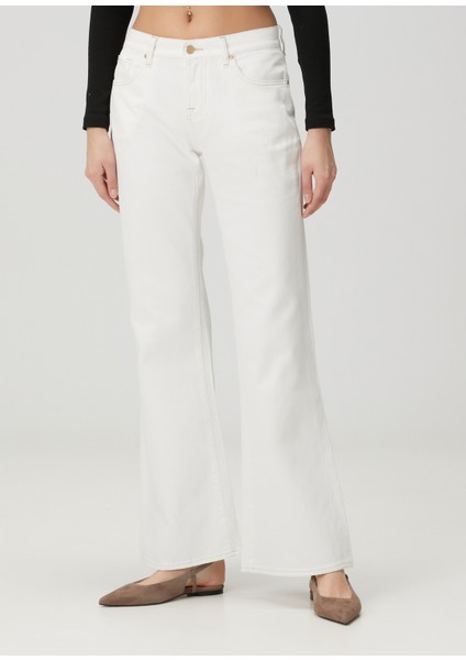 Spencer Flare Beyaz Jean Pantolon modelleri