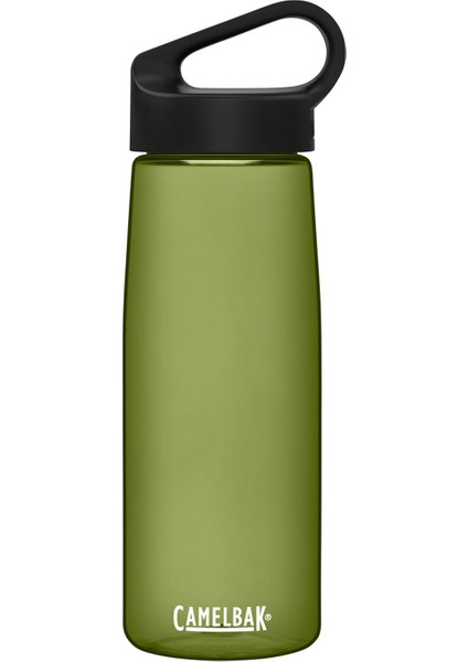 Olive Carry Cap Geri Dönüştürülmüş Tritan Plastik Yeşil Suluk 750 ml