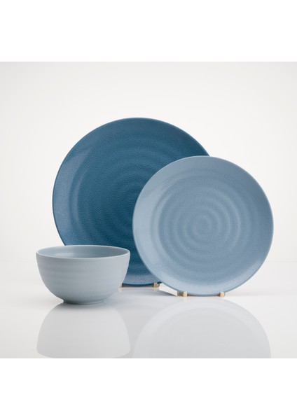 Shades Of Blue 12 Parça Melamin Tabak Seti fiyatları