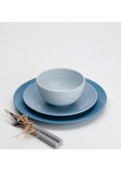 Shades Of Blue 12 Parça Melamin Tabak Seti fırsatları