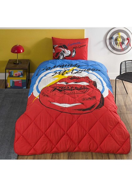 Lisanslı Disney Cars Mcqueen Tek Kişilik Pamuk Yorgan Seti
