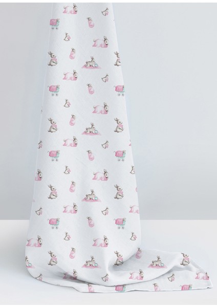 %100 Pamuk Bebe Lapin Pembe Müslin Bebek Örtüsü 70X70 cm fiyatları