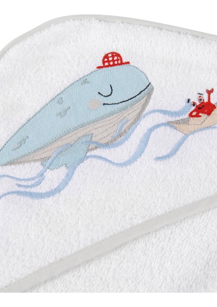 Boubou %100 Organik Pamuklu Nakışlı Bebek Havlu Kundak 80 x 80 cm