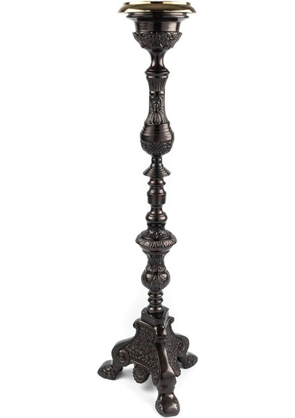 Bronz Siyah Metal Mumluk 74 cm