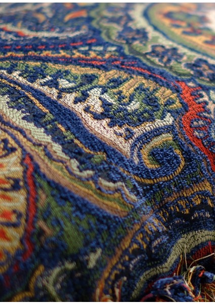 Persia Lacivert Dokuma Kumaş Püsküllü Kırlent 35 x 50 cm modelleri