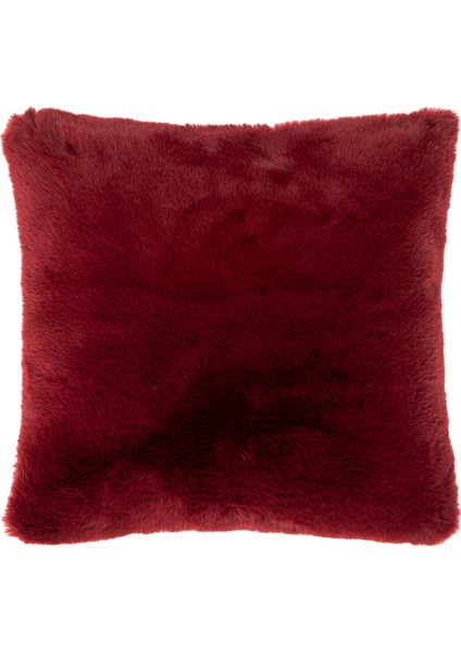 Merlot Bordo Peluş Kırlent 50 x 50 cm