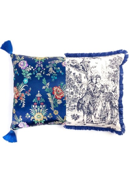 Hybrid Argia Mavi Pamuk/polyester Kırlent 50 x 35 cm fiyatları
