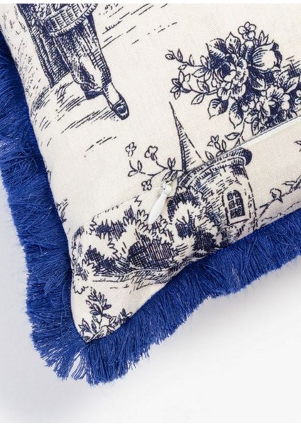 Hybrid Argia Mavi Pamuk/polyester Kırlent 50 x 35 cm modelleri