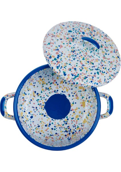Wonder Wheel Mavi Emaye Çelik Tencere 18 cm fiyatları