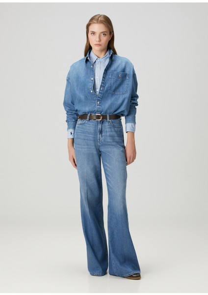 Oversize Mavi Denim Gömlek fiyatları