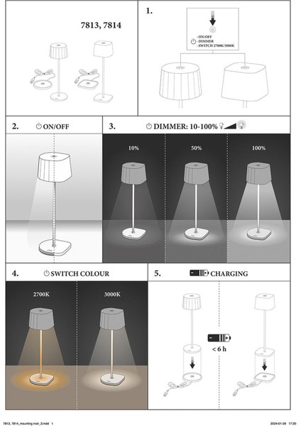 Wo Capri USB Alüminyum Siyah Masa Lambası indirimleri