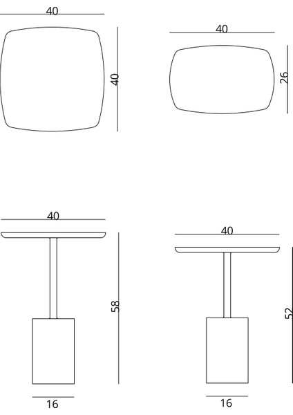 Nest Mermer Ayaklı Kök Kaplama 2'li Yan Sehpa Seti