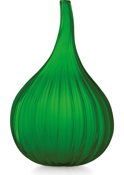 Drops Parlak Fıstık Yeşili Cam Büyük Boy Vazo
