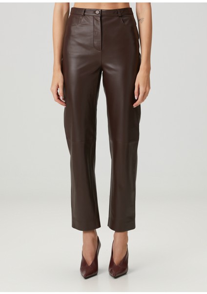 Cobe Kahverengi Deri Pantolon fiyatları