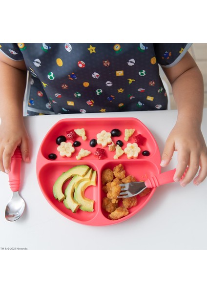 Kırmızı Silikon Vakumlu Tabak