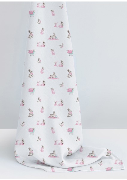 %100 Pamuk Bebe Lapin Rose Müslin Bebek Örtüsü 120X120 cm fiyatları