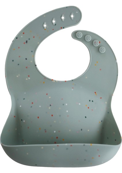 Cambridge Blue Confetti Silikon Kolsuz Mama Önlüğü