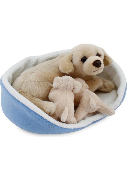 Sepette Yavrulu Labrador Peluş Oyuncak 21 cm modelleri