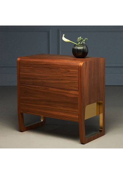 Pandora Ceviz Kaplama Ahşap Mini Bar Sehpası modelleri