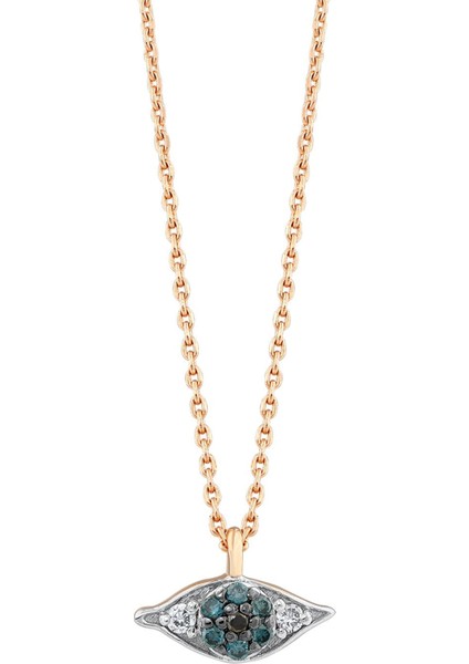 Eye Light Oval Mavi Pırlanta Kadın Altın Kolye fiyatları