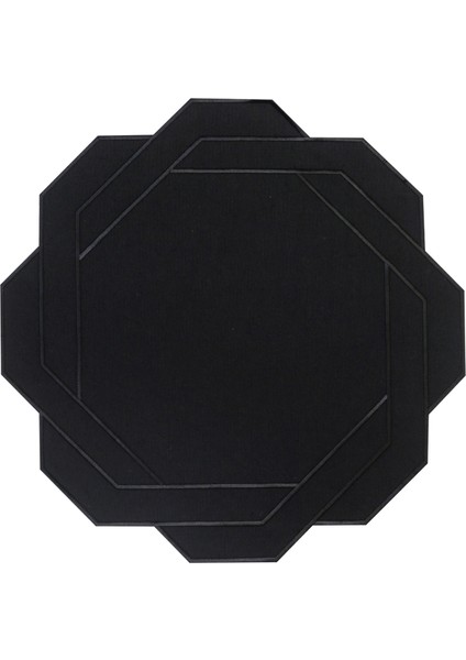 Kate Geometrik Siyah 2'li Amerikan Servis