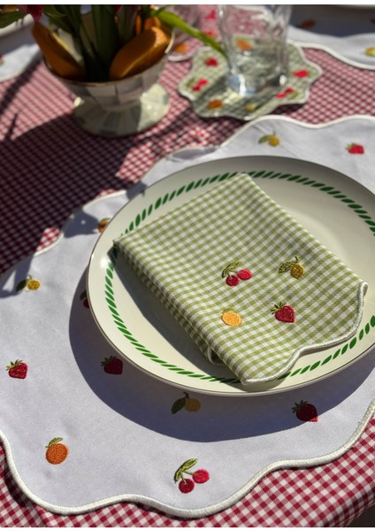 Fruit Desenli Keten 2'li Amerikan Servis Seti fiyatları