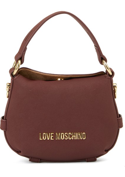 Bordo Logo Detaylı Kadın Çanta