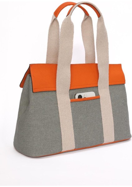 Sienna Turuncu Yeşil Kanvas Kadın Omuz Çantası fiyatları