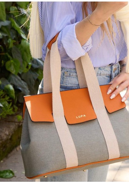 Sienna Turuncu Yeşil Kanvas Kadın Omuz Çantası modelleri